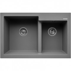 Pyramis Sparta 2B Ένθετος Νεροχύτης από Συνθετικό Γρανίτη 79x51cm Industrial Grey Pyramis Sparta 2B Ένθετος Νεροχύτης από Συνθετικό Γρανίτη 79x51cm Industrial Grey